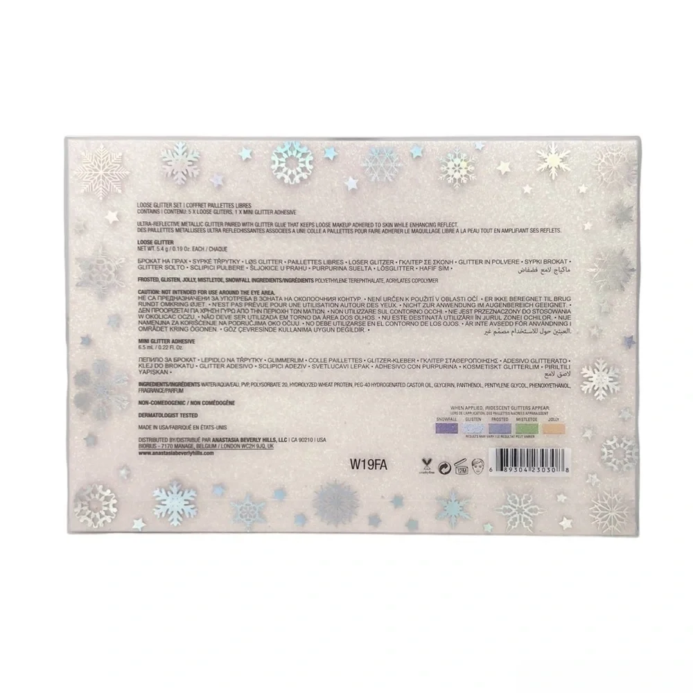 Anastasia Holiday Loose Glitter Kit Eyeshadow Face Hair Body Makeup New NWT